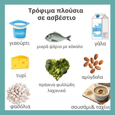 Read more about the article Τρόφιμα πλούσια σε ασβέστιο